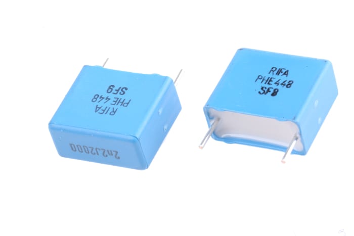 KEMET PHE448 Polypropylene Film Capacitor, 2 kV dc, 700 V ac, ±5%, 2.2nF, Through Hole