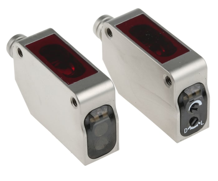 Fotocélula rectangular Omron, Sistema Barrera de Luz, alcance 15 m, salida PNP, Conector de M8 4 clavijas, IP69K