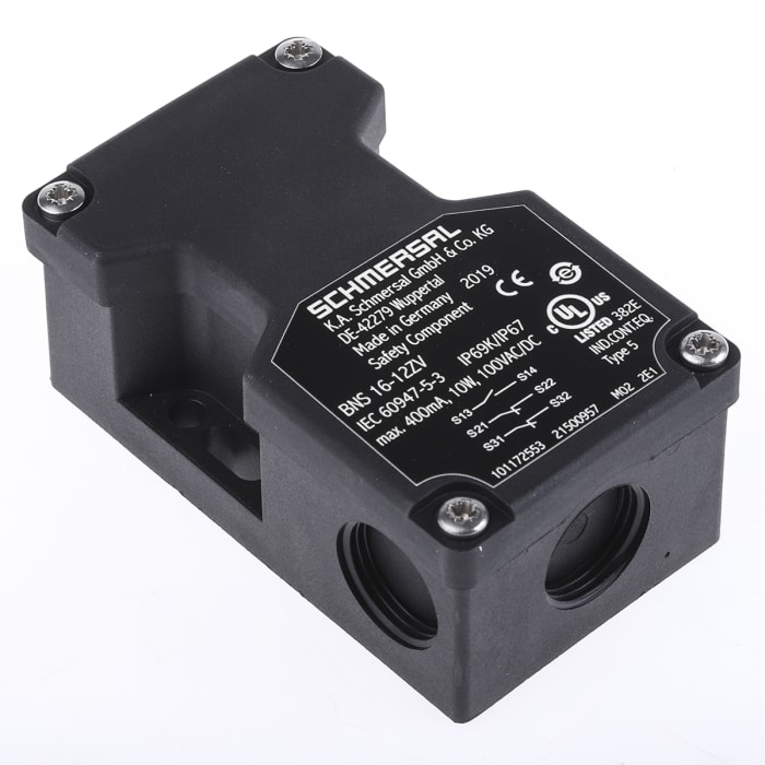 Interruptor de seguridad Codificado Schmersal BNS16 BNS16, 2NO/NC, 100V ac/dc, 400mA, IP67