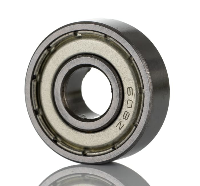 RS PRO 608-2Z Single Row Deep Groove Ball Bearing- Both Sides Shielded 8mm I.D, 22mm O.D