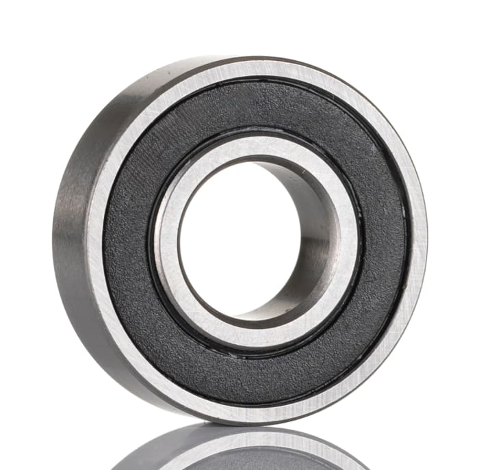 RS PRO 6001-2RS Single Row Deep Groove Ball Bearing- Both Sides Sealed 12mm I.D, 28mm O.D