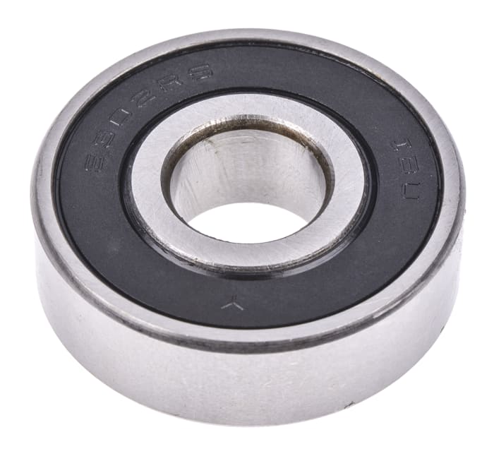 RS PRO 6302-2RS Single Row Deep Groove Ball Bearing- Both Sides Sealed 15mm I.D, 42mm O.D