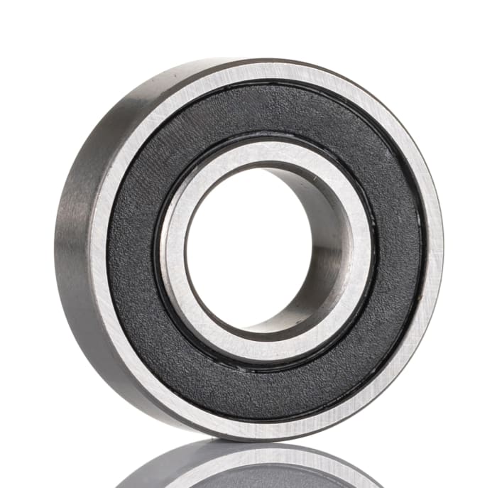 RS PRO 6203-2RS Single Row Deep Groove Ball Bearing- Both Sides Sealed 17mm I.D, 40mm O.D