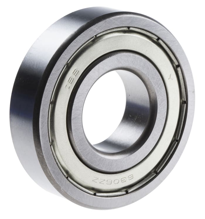 RS PRO 6306-2Z Single Row Deep Groove Ball Bearing- Both Sides Shielded 30mm I.D, 72mm O.D