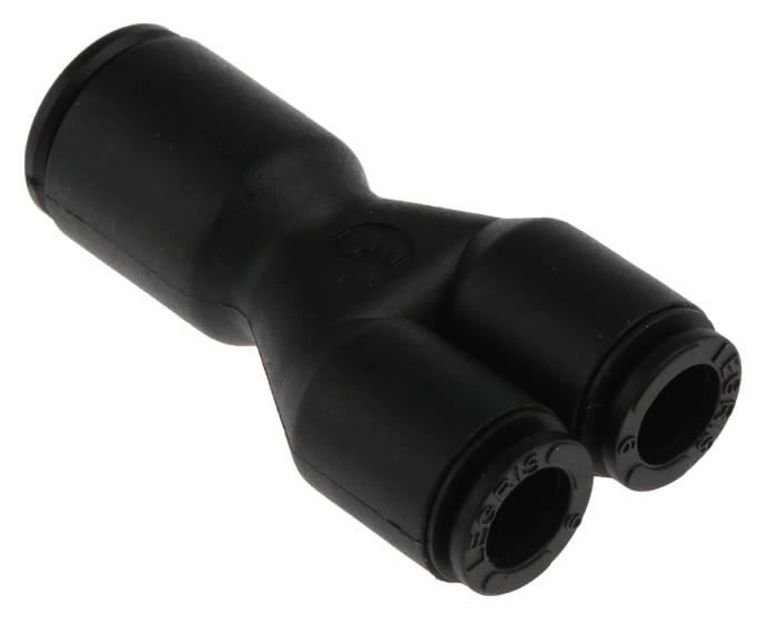 Legris LF3000 Series Y Tube-to-Tube Adaptor, Push In 6 mm to Push In 6 mm, Tube-to-Tube Connection Style