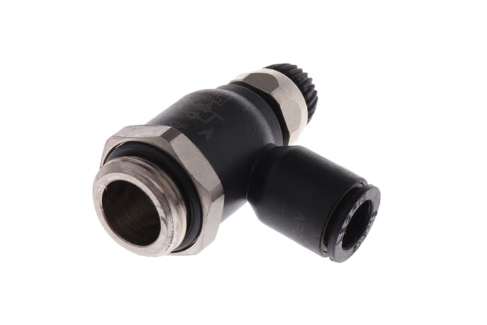 Legris 7060 Series Threaded Exhaust Regulator, G 3/8 Male Inlet Port x 8mm Tube Outlet Port