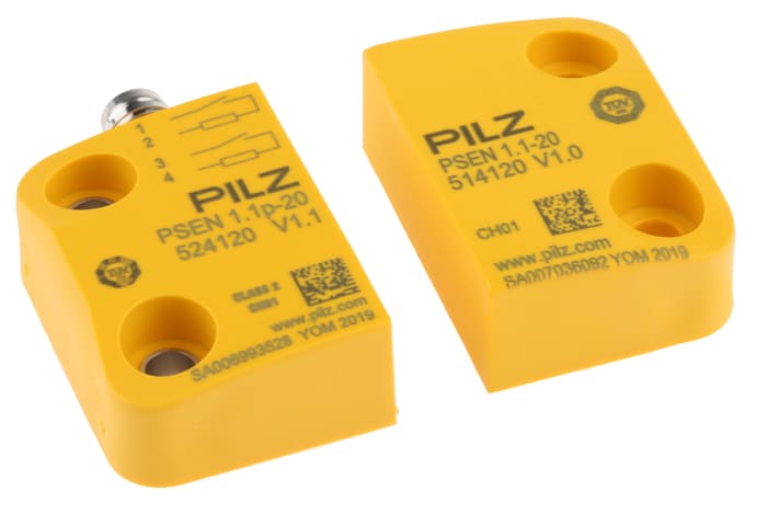 Pilz Magnetic Non-Contact Safety Switch, 24V dc, Plastic Housing, 2NO, M8