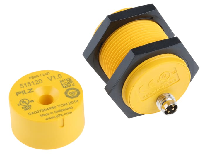 Pilz PSENmag Series Magnetic Non-Contact Safety Switch, 24V dc, Plastic Housing, 2NO, M8