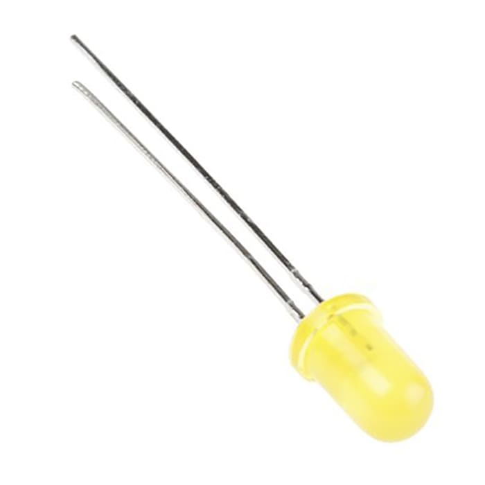 LED Sarı L-7113YD Kingbright 588 nm 5 mm (T-1 3/4), Yuvarlak Mercekli, İğne Bacaklı