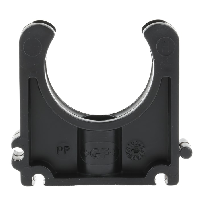 Georg Fischer PP Black Pipe Clamp, 0.63in x 2in x 1.42in, 0.24in