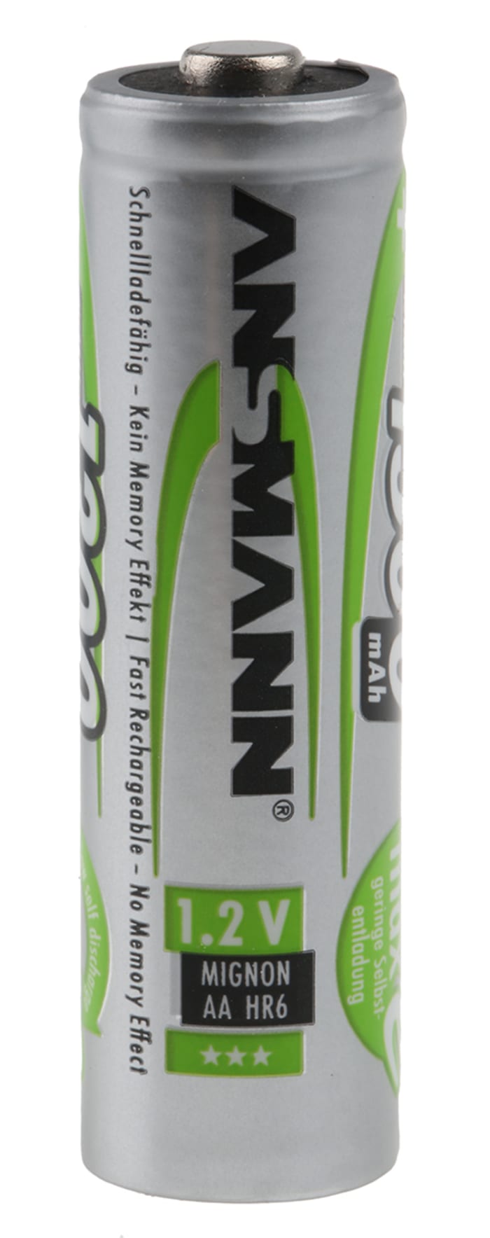 Piles rechargeables AA 1.3Ah Ansmann, NiMH, 1.2V