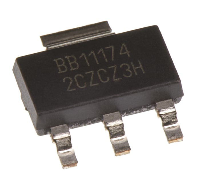 Texas Instruments REG1117-3.3, 1 Low Dropout Voltage, Voltage Regulator 800mA, 3.3 V 3+Tab-Pin, SOT-223