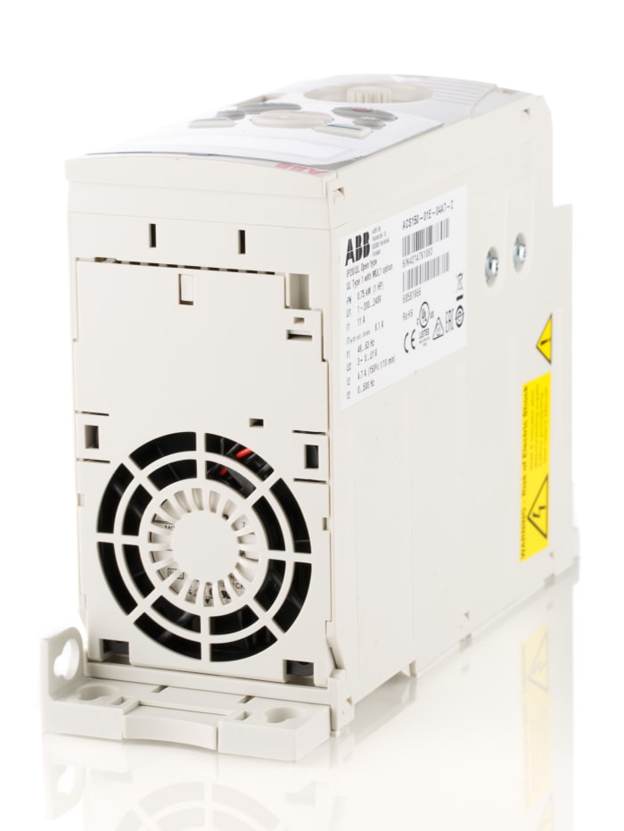 Měnič kmitočtu, řada: ACS150 0.75 kW 500Hz 4,7 A 230 V AC IP20, pro použití s: Střídavé motory ABB