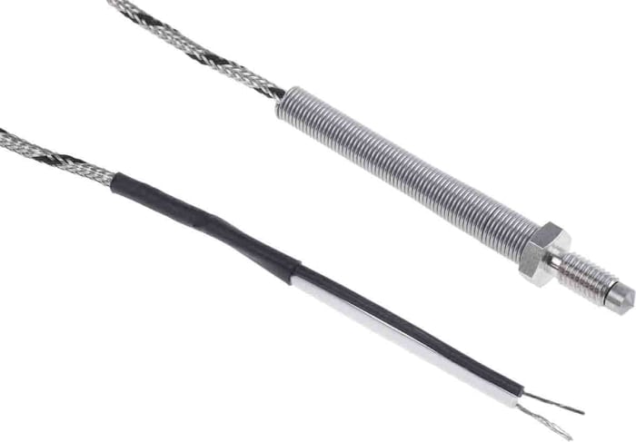 Termočlánek 2m kabel typ J Nerezová ocel 2m sonda na +400°C V souladu s normou RoHS RS PRO