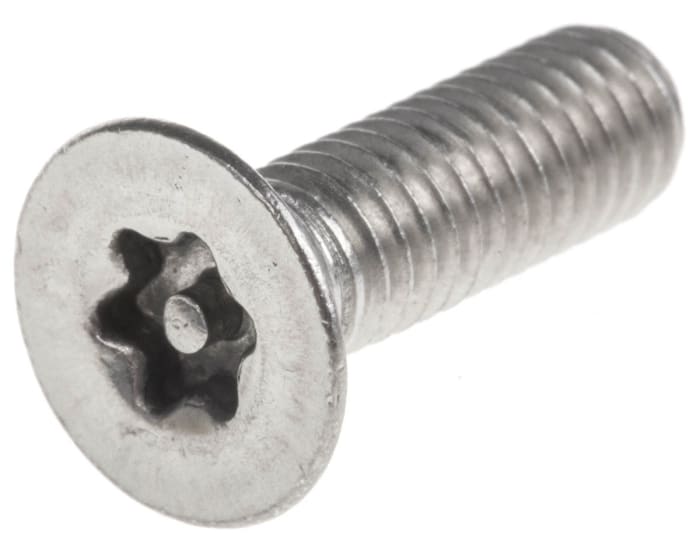 Tornillo de seguridad a prueba de manipulaciones Plano Plano Acero Inoxidable, M6 x 20mm