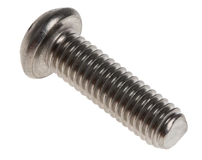 Tornillo de seguridad a prueba de manipulaciones Plano Botón Acero Inoxidable, M6 x 20mm