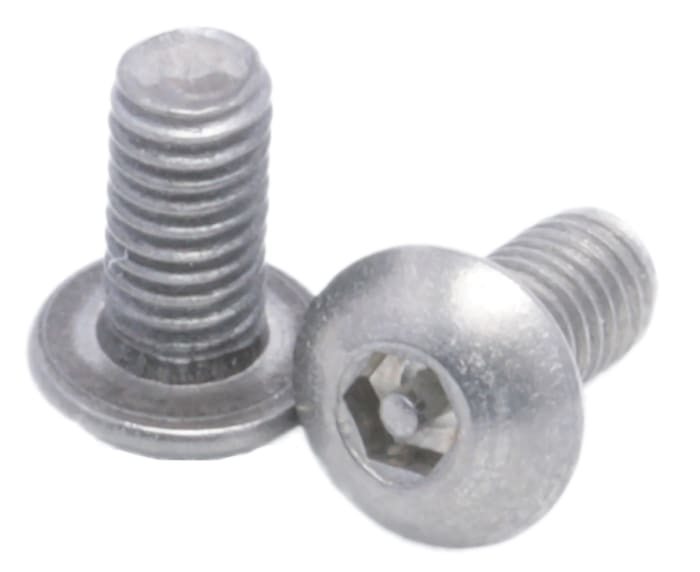 Tornillo de seguridad a prueba de manipulaciones Plano Botón Acero Inoxidable, M3 x 6mm