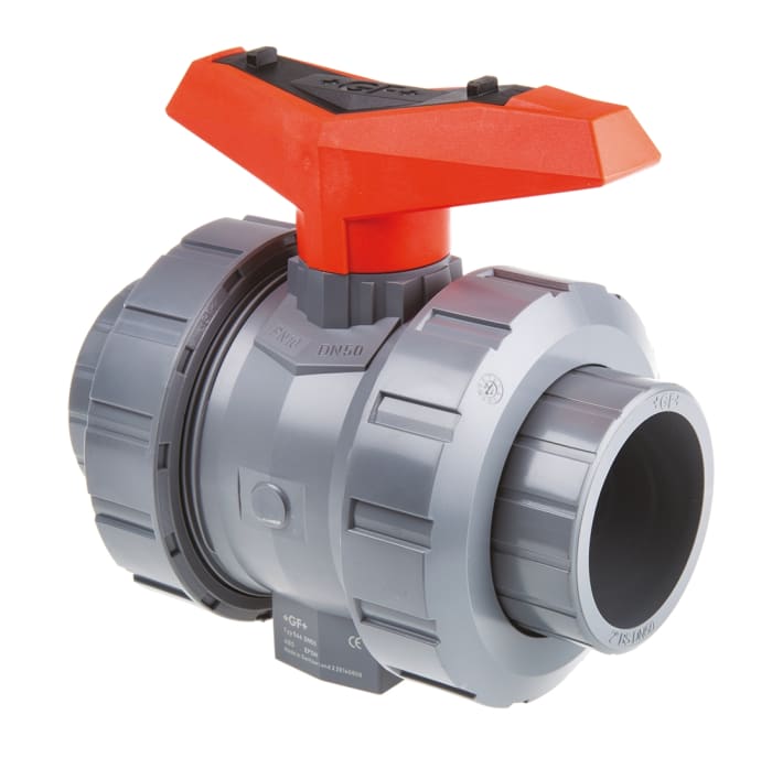Georg Fischer Plastic 2 Way, High Pressure Ball Valve, BSPP, 2in