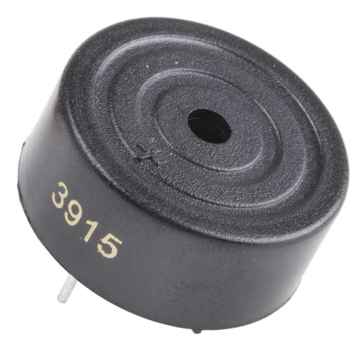 RS PRO 75dB Through Hole Continuous Internal Buzzer, 23.3 (Dia.) x 10.2mm, 3V dc Min, 20V dc Max