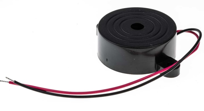 RS PRO 88dB Panel Mount Fast Pulse Internal Piezo Buzzer, 41.8 x 16mm, 5V dc Min, 20V dc Max