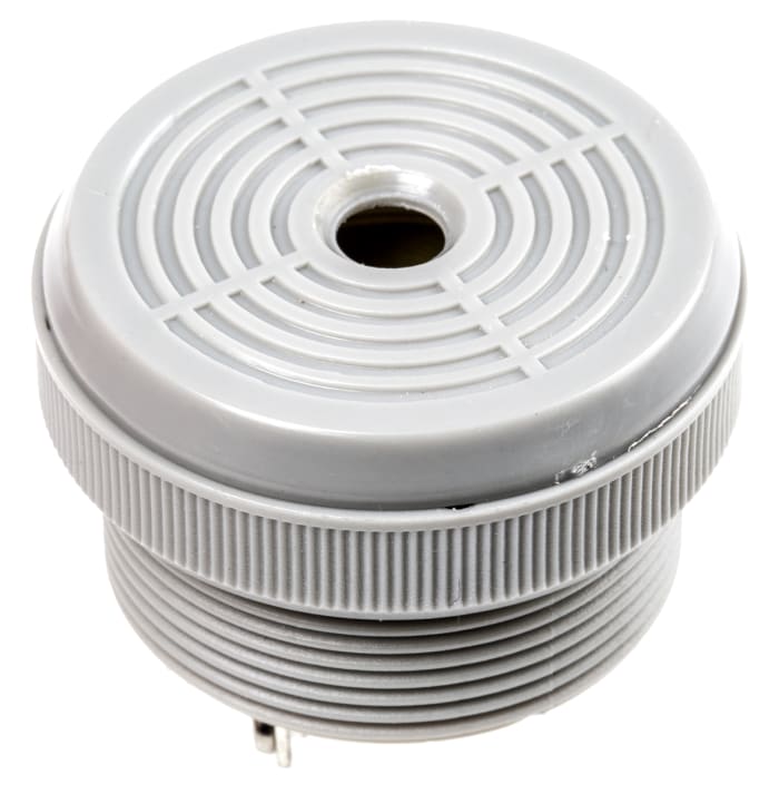 RS PRO 92dB Panel Mount Continuous, Fast Pulse Internal Buzzer, 36.5 (Dia.) x 23.5mm, 6V dc Min, 28V dc Max