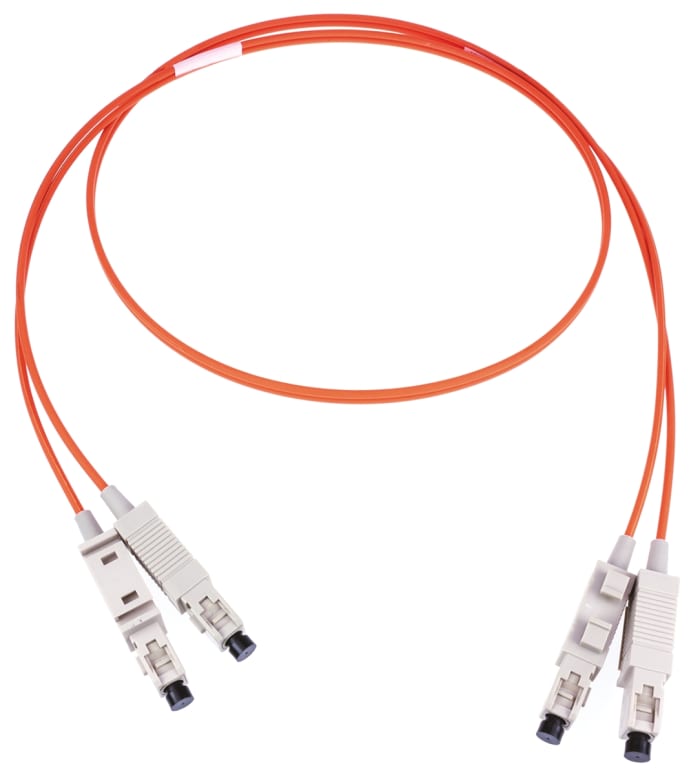 COMMSCOPE OM1 Multi Mode OM1 Fibre Optic Cable, 62.5/125μm, Orange, 1m