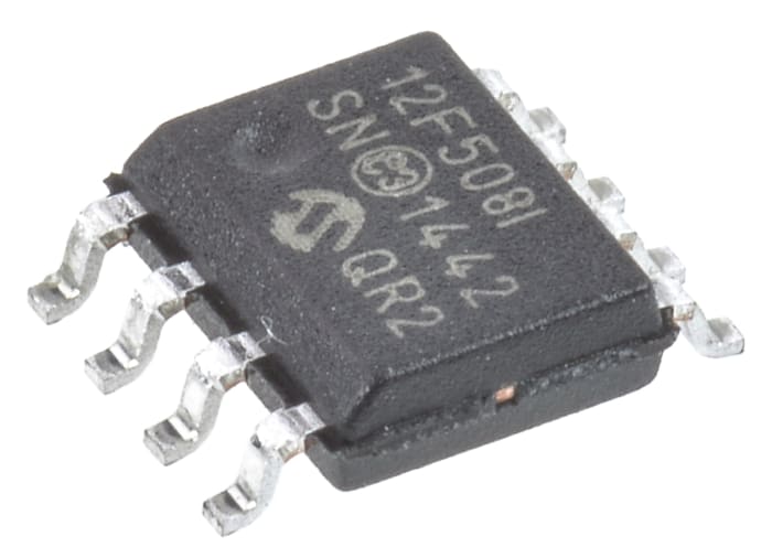 Microchip, 8bit PIC, PIC12 Microcontroller, 4MHz, 512 Flash, 8-Pin SOIC
