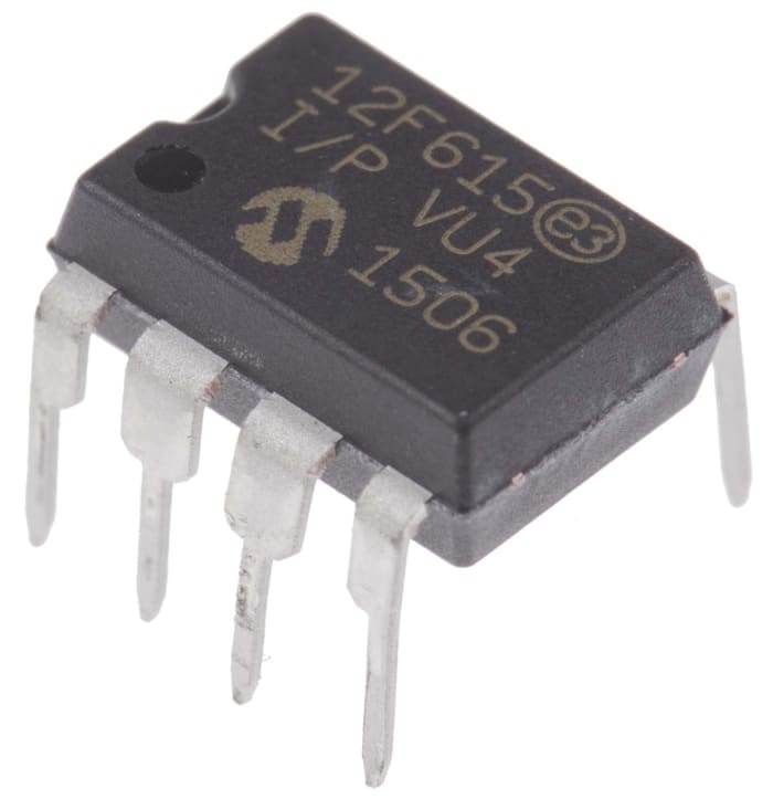 Microchip, 8bit PIC, PIC12F Microcontroller, 20MHz, 1K Flash, 8-Pin PDIP