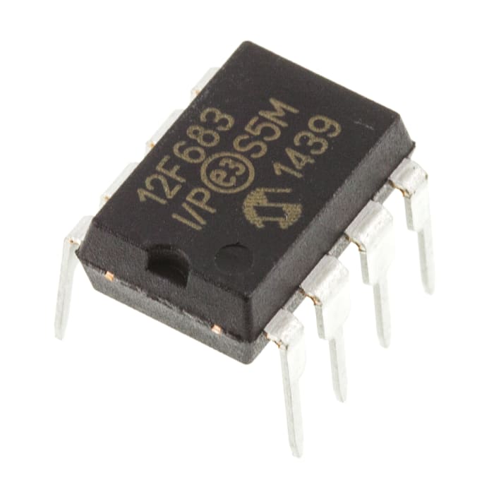 Microchip PIC12F683-I/P, 8bit PIC Microcontroller, PIC12F, 20MHz, 256 B, 2048 x 14 words Flash, 8-Pin PDIP