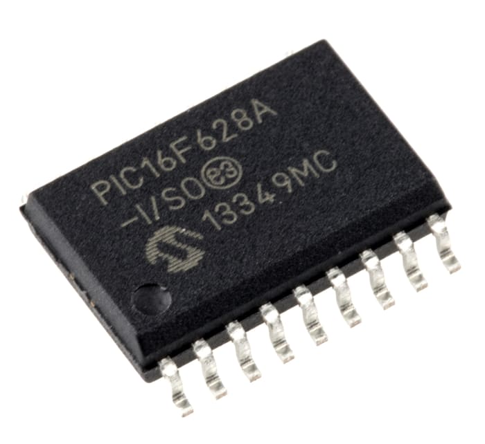 Microchip, 8bit PIC, PIC16F Microcontroller, 20MHz, 128 B, 2048 x 14 words Flash, 18-Pin SOIC