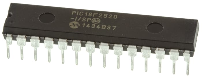 Microchip, 8bit PIC, PIC18F Microcontroller, 40MHz, 32 kB, 256 B Flash, 28-Pin SPDIP