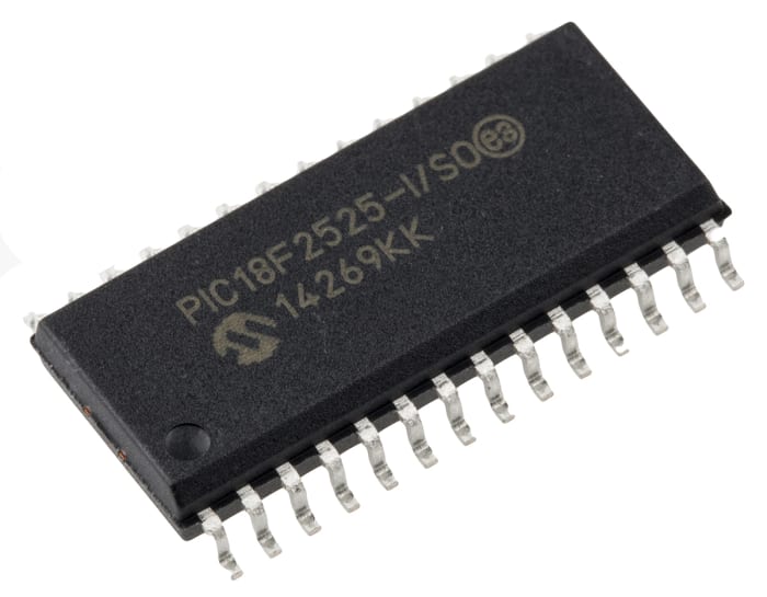 Microchip, 8bit PIC, PIC18F Microcontroller, 40MHz, 1.024 kB, 48 kB Flash, 28-Pin SOIC