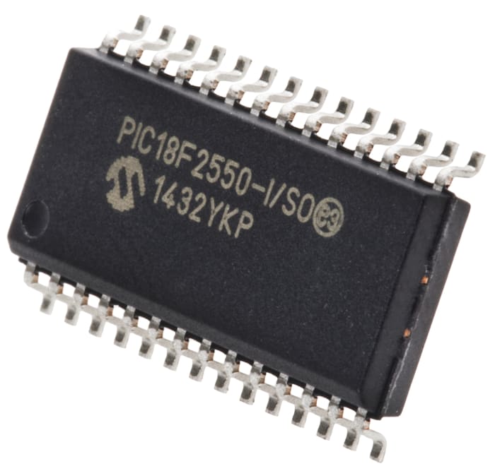 Microchip, 8bit PIC, PIC18F Microcontroller, 48MHz, 32 kB, 256 B Flash, 28-Pin SOIC