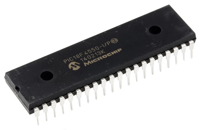 Microchip PIC18F4550-I/P, 8Bit PIC Mikrodenetleyici, 48MHz, 32 kB, 256 B Flash, 40-Pinli PDIP