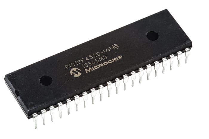 Microcontrolador Microchip PIC18F4520-I/P, núcleo PIC de 8bit, RAM 1,536 kB, 40MHZ, PDIP de 40 pines