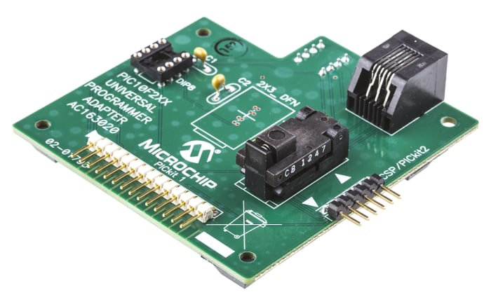 Microchip AC163020, Chip Programming Adapter PIC10F2XX Universal Programmer Adapter for PICkit™ 3, MPLAB® ICD 4 and ICD