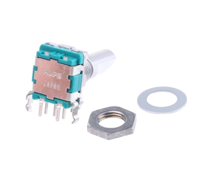Alps Alpine 20 Pulse Mechanical Rotary Encoder Flat Shaft (Not Indexed), Through Hole