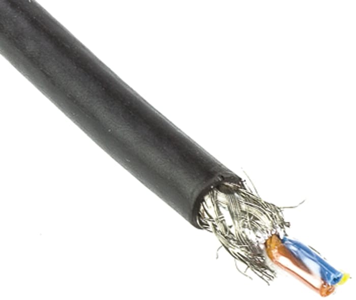 HARTING, 20m Cat5, Black, SF/UTP Shielded, Unterminated PVC Sheath