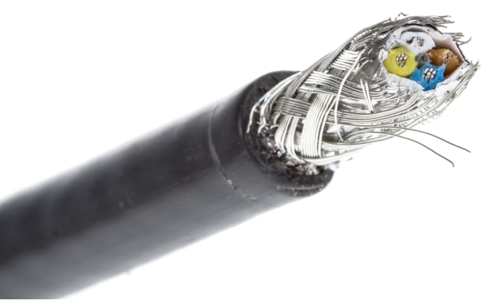 HARTING, 50m Cat5, Black, SF/UTP Shielded, Unterminated PVC Sheath