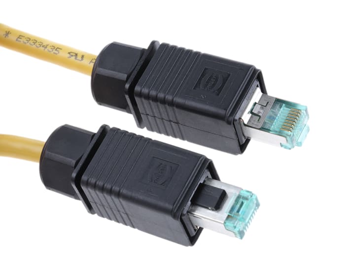 HARTING, 20m Cat6, Green RJ45 to Male RJ45 Male, U/FTP Shielded, Terminated PVC Sheath