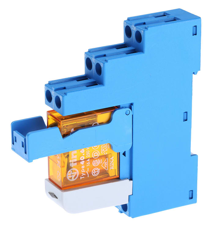 Finder 48 Series Interface Relay, DIN Rail Mount, 24V ac Coil, SPDT, 1-Pole, 16A Load