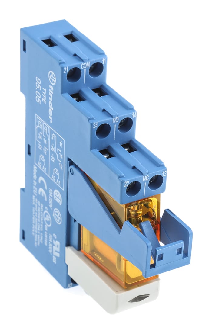 Relé modular Finder 48 Series, SPDT, 230V ac, 16A, para carril DIN