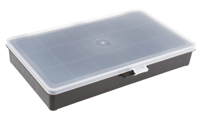 Boite compartimentée Raaco, 18 Compartiments, Plastique, 41mm x 271mm x 173mm