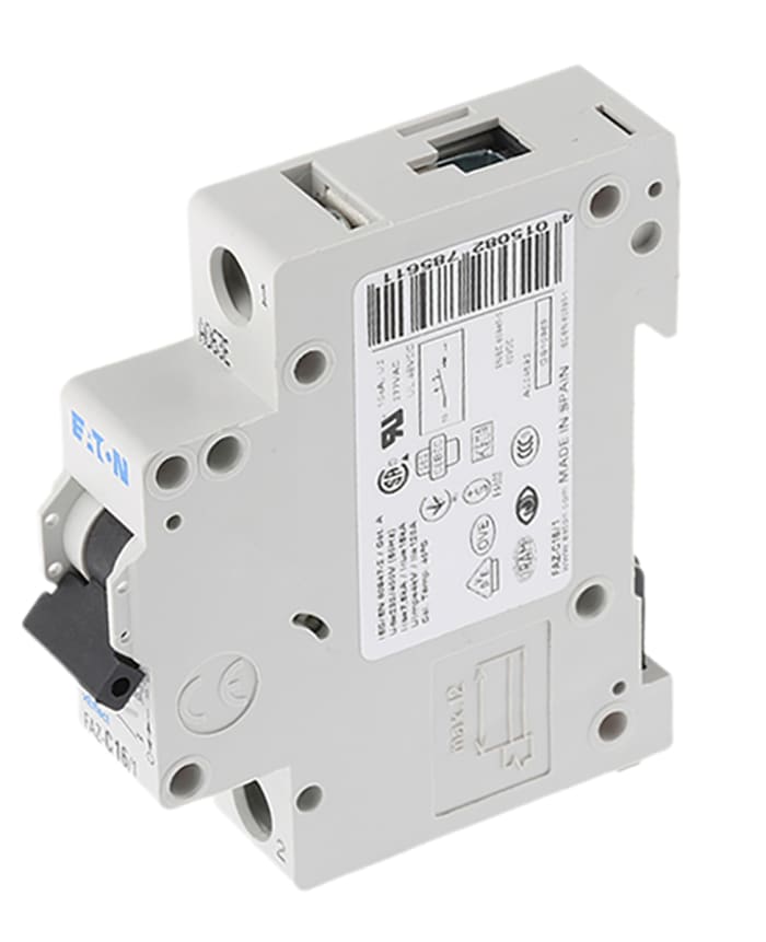 Eaton xEffect MCB, 1P, 16A Curve C, 230V AC, 48V DC, 10 kA Breaking Capacity