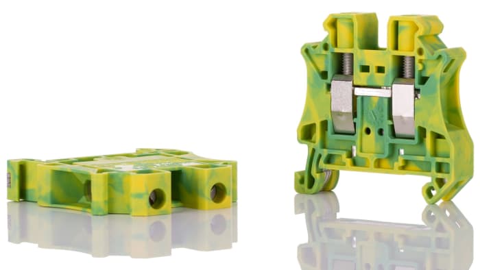 Phoenix Contact 3044173 UT 10-PE Series Green/Yellow, 0.5 → 16mm², Single-Level, Screw Termination, ATEX