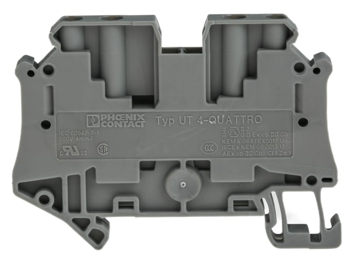3044571 Phoenix Contact Phoenix Contact UT 4QUATTRO Series Grey Feed
