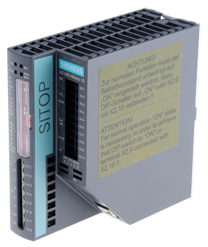 Fuente de alimentación ininterrumpida SITOP DC, 360W, 19 → 28.5V dc, montaje en carril DIN, alim. 22 →
