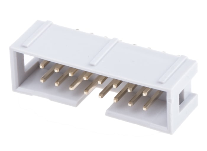 RS PRO Straight Through Hole PCB Header, 16 Contact(s), 2.54mm Pitch, 2 Row(s), Shrouded
