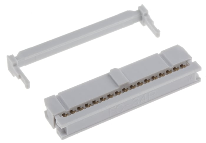 RS PRO IDC Konnektör, 34 Pinli Dişi, 2 Satır, Dik Açılı, Kablo Ucuna Monte 2,54mm Aralıklı