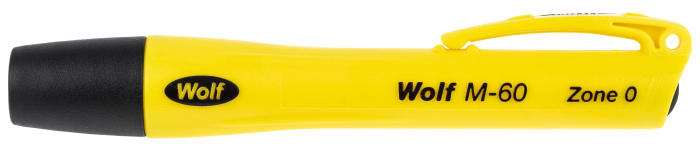 Linterna LED tipo bolígrafo Wolf Safety M-60, 139 lm, 2.5 m de alcance, IP67, ATEX, IECEx